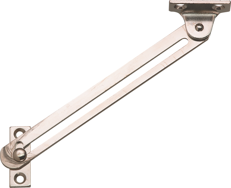 Nickel Plated Cabinet Lid Stay With Guide Slot