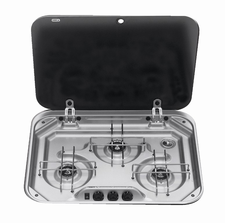 Dometic Smev 8023 3 Burner Hob with Glass Lid