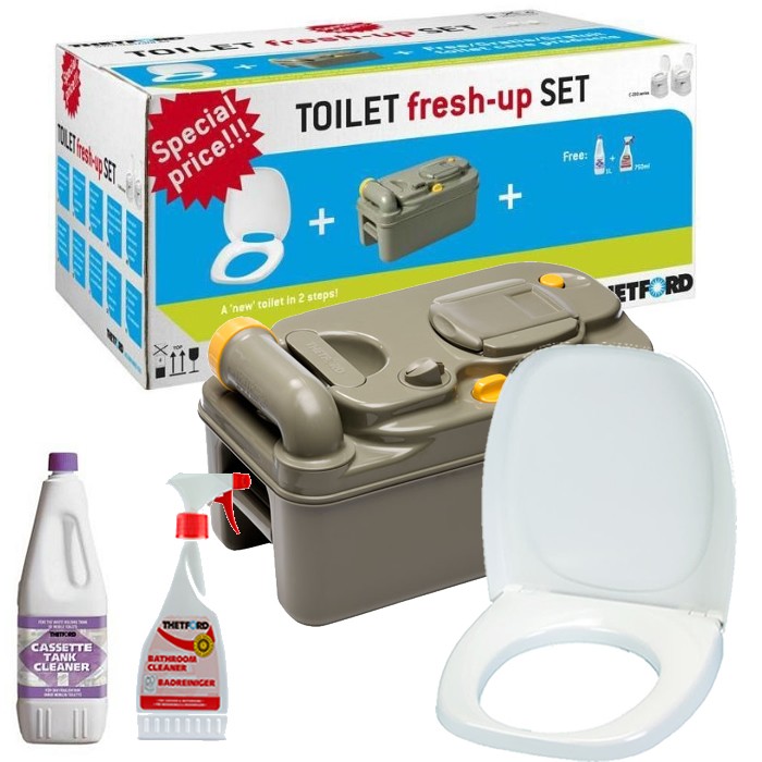 Thetford C2/C3/C4 Fresh Up Kit - Cassette / Toilet Seat / Chemicals