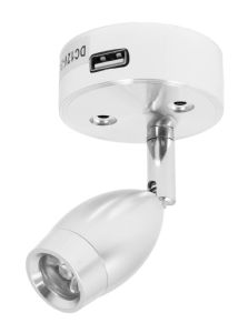 Vechline Vega 3W Touch Spotlight With USB Socket