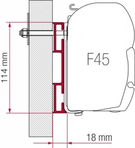Fiamma F45 Awning Adapter Kit - Adapter D