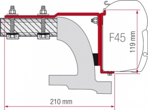 Fiamma F45 Awning Adapter Kit - Mercedes Vito (Before 2004)