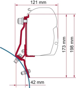 Fiamma F45 Awning Adapter Kit - Ducato / Master