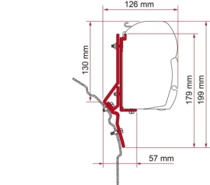 Fiamma F45 Awning Adapter Kit - VW T4 (inc lift roof)