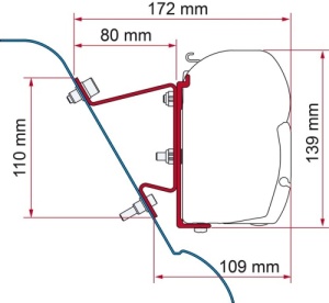 Fiamma F45 Awning Adapter Kit - Sprinter/Crafter H3