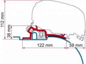 Fiamma F65 / F80 Adapter Kit - Ducato Pre 2006 High Roof