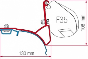 Fiamma F35 Awning Adapter Kit - VW T5/T6 Multivan Transporter