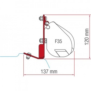 Fiamma F35 Awning Adapter Kit - Ford Custom