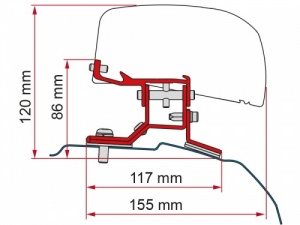 Fiamma F40 Awning Adapter Kit - Ford Custom L2 LWB