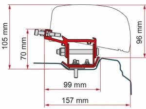 Fiamma F40 Awning Adapter Kit - Renault Trafic L2 LWB
