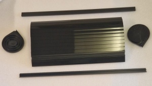 Tambour Roller Door 500 x 650mm Black