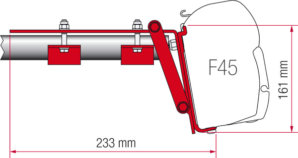 Fiamma Awning Wall Mount Brackets – Kit For F45 & F70 Motorhome Awnings (98655-318)