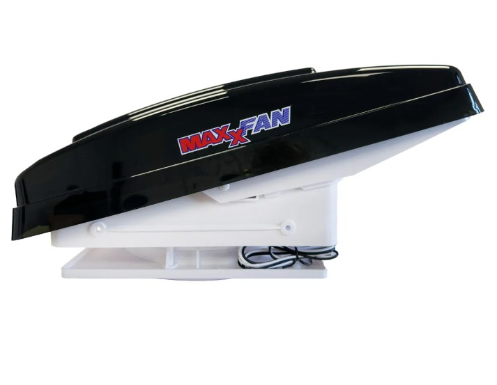 Max Fan Maxxair Maxxfan Deluxe Compact Smoke 280 x 280mm Roof Vent Fan With ...