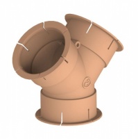 Whale Duct Fitting 65mm 'Y' Beige
