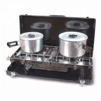 Kampa Alfresco Camping Double Burner Gas Hob and Grill Stove